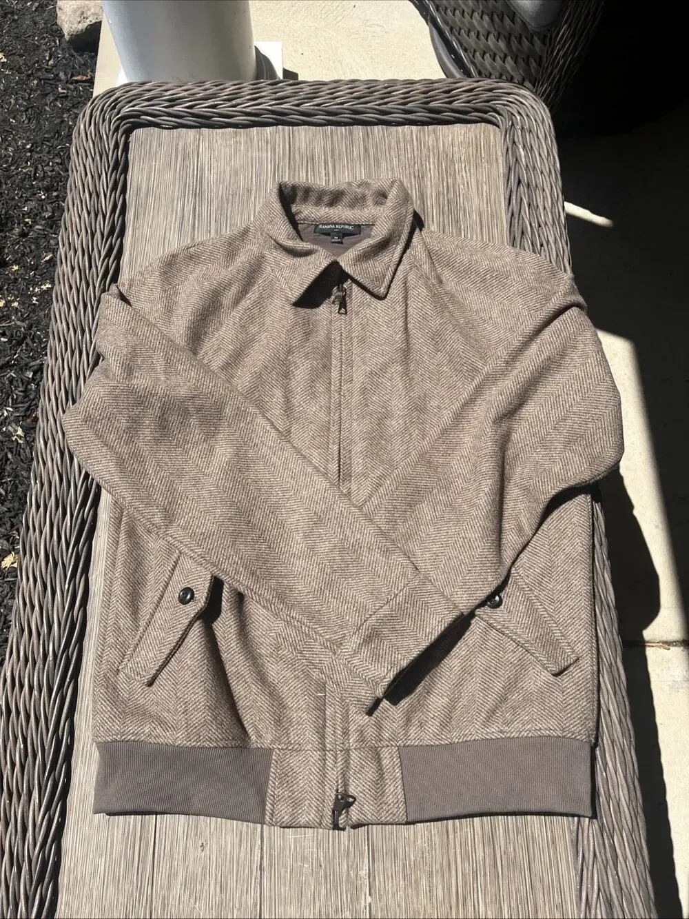 Banana Republic Mid-weight Melton Full-Zip Jacket size M